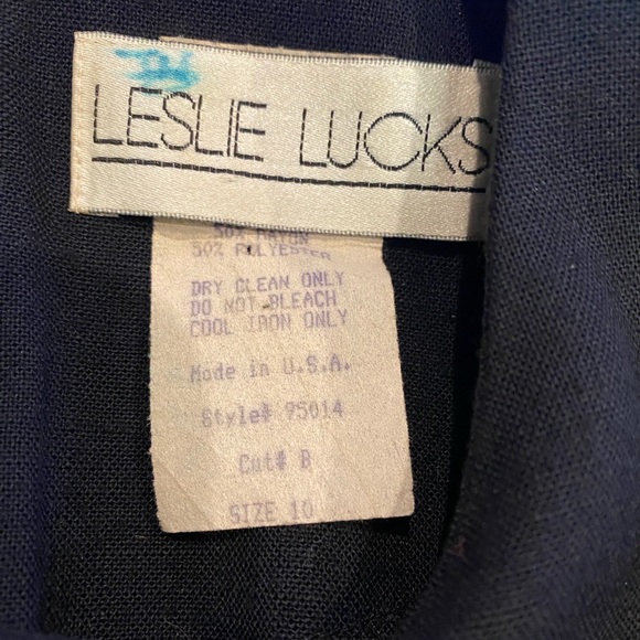 Leslie Lucks Vintage 90s Black Houndstooth Block Maxi Long Dress Size 10 VG - Picture 6 of 6